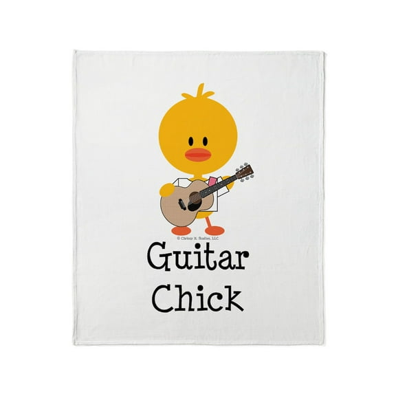 CafePress - Guitar Chick Throw Blanket - Soft Fleece Throw Blanket, 50"x60" for All Ages