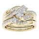thumbnail image 5 of Fiudx Anillos Chapados En Oro, Elegante Trío de Diamantes de Imitación, Impresionante Anillo de Compromiso con Circonitas, Accesorio Versátil, Regalo para Ocasiones Especiales, Perfecto para Tus Sere, 5 of 6