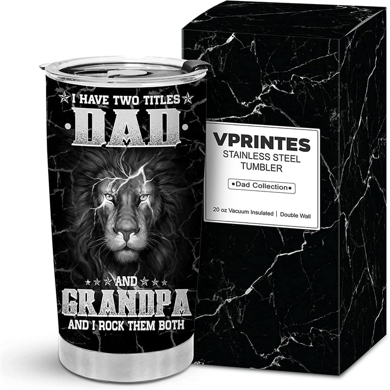 Insulated Coffee Tumbler Cup With Sliding Lid Reel Cool Grandpa 20 Oz  Fishing Gifts for Men, Husband, Dad, or Grandpa 
