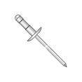 thumbnail image 1 of 3/16" x .500"-.781" Dome Head / Large Flange Multi-Grip Rivets / Aluminum Body / Steel / Zinc Mandrel (Quantity: 2,000 pcs), 1 of 1