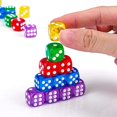 thumbnail image 2 of 50pack 14mm Translucent&solid 6-sided Game Dice For Board Games,activity,casino Theme,teaching Math--HAPDEN, 2 of 3