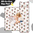 thumbnail image 4 of Cow and Smile White Pattern Toddler Nap Mat with Pillow & Blanket, Soft Sleeping Mat for Preschool Daycare Travel Sleepovers, 4 of 6