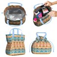 thumbnail image 2 of Boho Bohemia Geometric Line Art Drawstring Lunch Bag Women - Drawstring Lunch Bag Insulated for Work Office - Stain-Resistant Large Lunchbags for Women with Multi-Pockets, 2 of 6