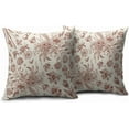 thumbnail image 2 of Sage Green Floral Pillow Covers 18x18 Set of 2 Spring Flower Vintage Chinoiserie Cream Decorative Throw Pillows Outdoor Country Farmhouse Pillowcases Square Cushion Case Decor for Home Sofa Couch Bed, 2 of 6