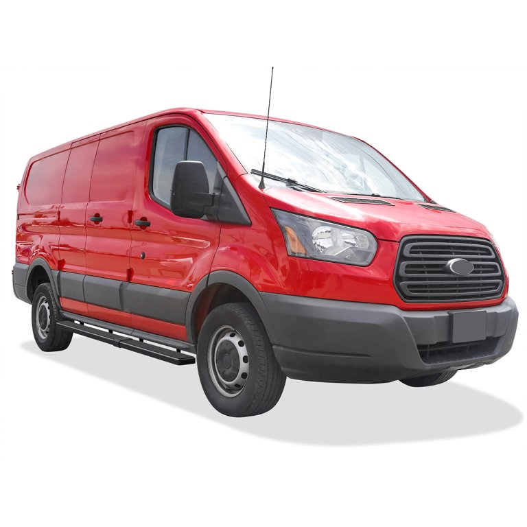 APS Black 6-Inch Tubular Drop Down Side Bars For Ford Transit 2015-2024 Van | Running Boards With 5-Year Warranty