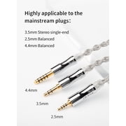 KBEAR Chord 6N Graphene+4N OFC Silver-plated Mixedly Braided Upgrade Cable With MMCX/2Pin Connector Earphone Wire Accessory