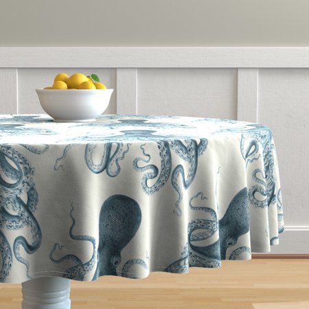 tablecloth sateen octopus tovaglia oasi rotonda