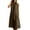*Coffee, variant on VBVC Women's Cotton Linen Sleeveless Midi Dress, Ladies' Contrast Ruffle Trim V-Neck Shift Dress, Summer Casual Vacation Dress For Women,White,S-2XL