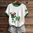 thumbnail image 4 of Shirts For Women Tees Tops Cute Animal Dog Graphic Color Block Short Sleeve Layer Clothes White, 4 of 5