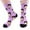 Purple, variant on Men's Valentine's Day Satin Trim Socks - Mid-Calf Length & Elastic , Elegant & Soft, Valentineâs Gift for Husband on Anniversary or Special Nights Purple One Size