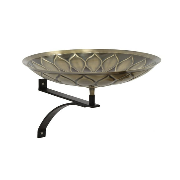 Achla African Sunflower Birdbath With Wall Mount Bracket