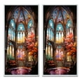 thumbnail image 2 of Designart « Glass Windows Church Stained wall decor II » Ensemble d'Art Mural Encadré pour Église, Ensemble de 2 - Ensemble d'Art Mural Encadré Spirituel Multicolore, Ensemble de 2, 2 of 6