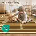 thumbnail image 4 of ODIKA 3'x5' Football Men Bold Numbered Gridiron Field Markings Shaped Footboard Washable Area Rug None Non-Slip, Flatweave, Easy Care for Hallway, Laundry Room, 4 of 7