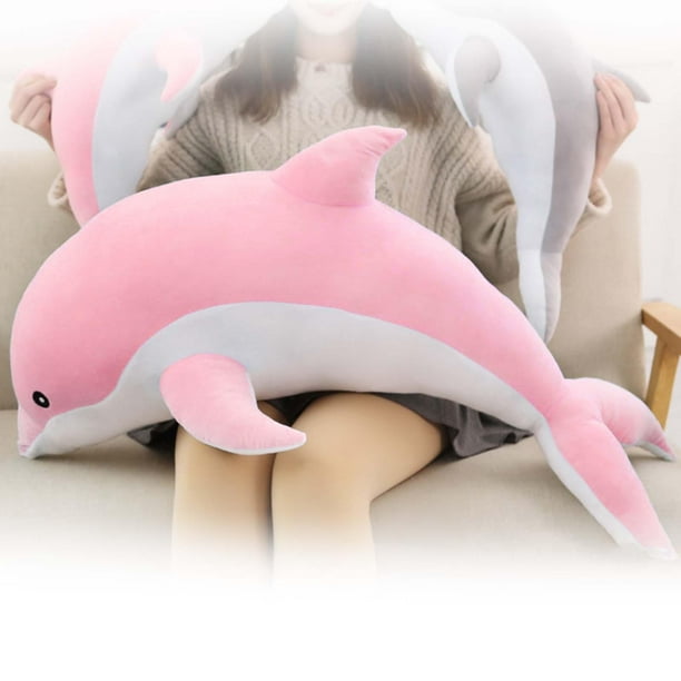 Peluche de Delfín perfke Almohada para dormir decoración Rosa 50cm