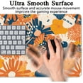 thumbnail image 5 of Colorful Floral XXL Mouse Pad - Full Desk Mat, Cute Office Decor Accessories for Women, Extended XL Mouse Mat, Laptop Desk Pad, Blue Orange Flowers, 31.5"x15.7", 5 of 6
