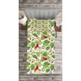 thumbnail image 3 of Ambesonne Rowan Quilted Bedspread Set 2 Pcs, Green Leaves Wild Fruits, Twin Size, Apple Green Fern Green, 3 of 3