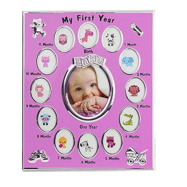 Baby First Year Keepsake Picture Photo Frame Alloy Multi Picture Frames