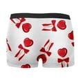thumbnail image 4 of Men's Funny Novelty Heart Print Boxer Briefs Underwear Valentine's Day Comfortable Fit Everyday Wear White L, 4 of 5