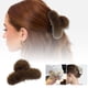 thumbnail image 1 of Mink Velvet Hair Barrettes - Material suave, todo tipo de cabello, clip seguro, para un peinado sin esfuerzo Viajes diarios, 1 of 5