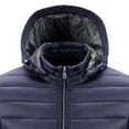 thumbnail image 3 of XUNKUSGA Men's Puffer Jacket with Hood Lightweight Comfortable Down Jacket Warm Winter Coats Water Resistant Windproof Packable Bubble Down Coat 2XS-L Blue, 3 of 4