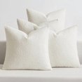 thumbnail image 1 of HAYAN Pack of 4 Christmas Decorative Textured Boucle Throw Pillow Covers 18x18 Inch White Accent Pillow Cases Soft Couch Cushion Covers for Modern Farmhouse Boho Chair Sofa Bed Livingroom Home Decor, 1 of 1