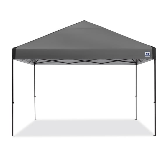 E-Z UP 12x12 Instant Canopy ONE-UP Vented Pop Up Tent, 144 Sq Ft Large Outdoor Shade Shelter with Roller Bag, Gray