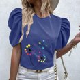 thumbnail image 1 of Fiudx Camisetas para Mujer Top de Manga Corta con Cuello Redondo Regular Estampado Sexy de Verano para Mujer, 1 of 7