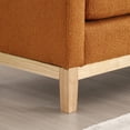 thumbnail image 5 of Ottoman with Bolster Pillows & Wood Legs, Upholstered Bench, Elegant Indoor Bench, Entry Bench, 53.5"W Ottoman Bench for End of Bed, Bedroom, Living Room, Entryway, Caramel, 5 of 6