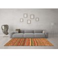 thumbnail image 3 of Ahgly Company Indoor Round Abstract Brown Modern Area Rugs, 4' Round, 3 of 4
