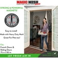 thumbnail image 3 of Magic Mesh Double Door Hands Free Magnetic Screen Door, Fits French & Sliding Doors 75 in x 83 in, 3 of 6