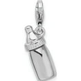 thumbnail image 3 of Sterling Silver Amore La Vita Rhodium-Plated Polished Baby Bottle Charm (36 X 8) Made In China qcc171, 3 of 5
