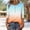 Orange, variant on 3/4 Sleeve Tops Sevevn Women's Casual Loose Gradient Printed Button 3/4 Sleeve T-Shirt