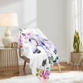 thumbnail image 2 of Horse Blanket 50x60 Inch, Flannel Floral Print, Cozy Throw Blanket for Home Decor, Sofa, Chair, Travel & Camping, Ideal Gift for Horse Lovers, Women, Girls, Family and Friends, 2 of 6