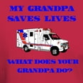 thumbnail image 3 of CafePress - Ambulance Saves Lives Grandpa Dark T Shirt - Men's Classic Graphic Cotton T-Shirt, 3 of 4