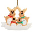 thumbnail image 1 of Adornos Colgantes Para Árbol De Navidad 2021 Con Cordón Fawn Family 2-6 Personas Diy Nombre Bendición Colgante Regalo Para Amigos O Familiares Advancent AP006895-04, 1 of 6