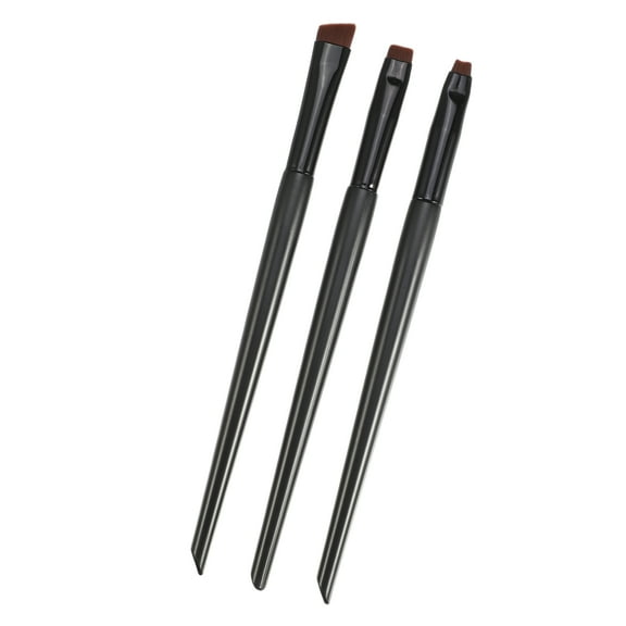 Vocoste 3 Pcs Makeup Brush Set Eyebrow Brush Eyeliner Brush Wooden Handle Smudger Brush Makeup Tools