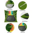 thumbnail image 5 of St Patrick''s Day Throw Pillow Covers 18x18 Inch Set of 2 Gold Coin Pot Decorative Pillows Cushion Case Pillowcases Rainbow Shamrock Green Throw Pillows for Couch Sofa Bedroom Garden Spring Holiday, 5 of 6