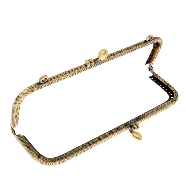 Rongfmy Metal Purse Bag DIY Craft Frame Kiss Clasp Lock Accessories 20cm