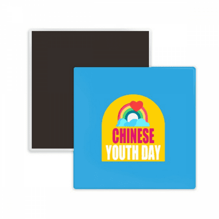 

China Youth Festival Art Deco Fashion Square Ceracs Fridge Magnet Keepsake Memento