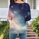 thumbnail image 4 of Tejiojio Womens Summer Crew Neck Casual T Shirt 3/ Length Sleeve Blouses Tops Athletic T-Shirt for Women Graphic S-3XL, 4 of 7