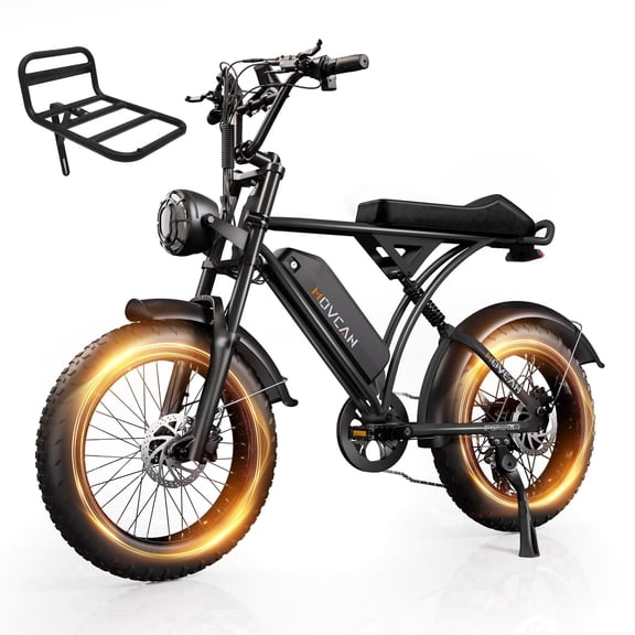 Movcan 20" Fat Tire Electric Bike for Adult, 1000W Mountain Ebike, 48V 15.6Ah Removable Battery, 7 Speed Disc Brake E-Motorcycle Bike UL2849