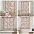 thumbnail image 6 of Pink Beige Flowers Sheer Curtains 63 Inches Long, Spring Floral Elegant Pastoral Rustic Light Filering Curtains, Breathable Simi Curtain Privacy Drapes for Living Room Bedroom Window Treatment, 6 of 9