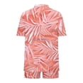 thumbnail image 5 of Gamivast Vacation Outfits for Women 2 Piece Tropical Leaf Print Kimono & Shorts Summer Sets Boho Open Front Cardigan Cover Up Beach Wear Suits, 5 of 5