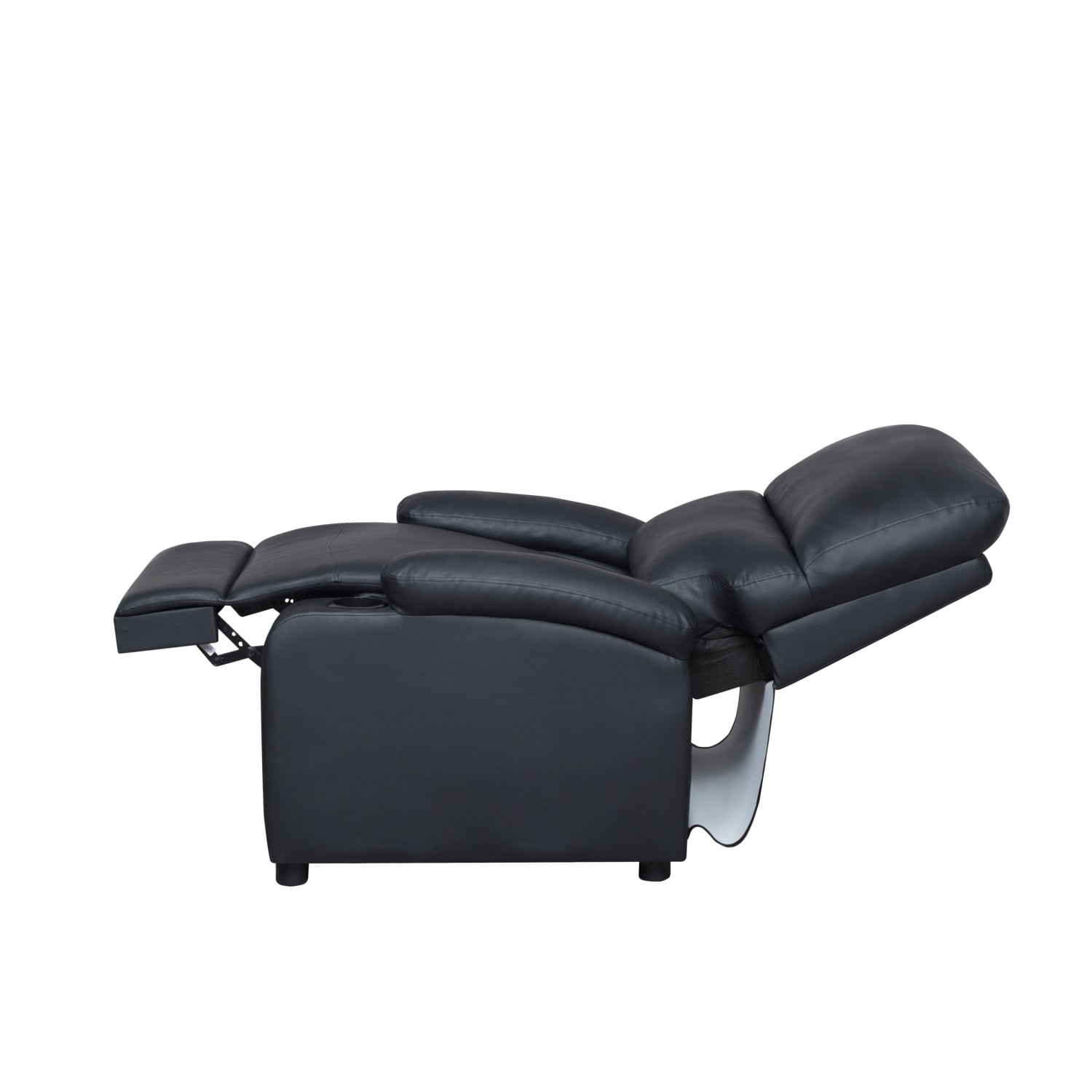 Kadyn 31.5" Faux leather reclining chair, Pu Upholstered reclining chair, Pushback Recliner Chair for Bedroom, Black Kadyn 31.5" Faux leather reclining chair, Pu Upholstered reclining chair, Pushback Recliner Chair for Bedroom, Black