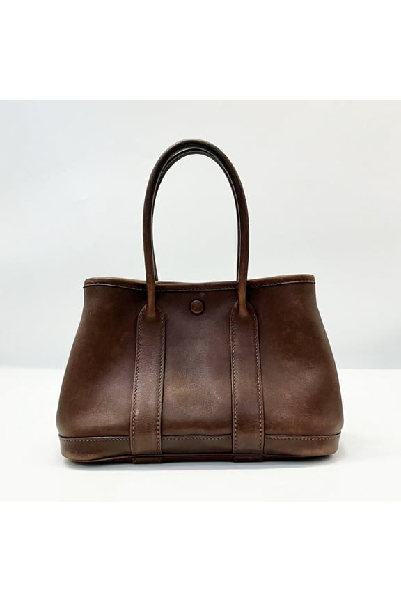 Pre-Owned Herms Garden Twilly TTPM Havana Tote Bag in Swift Leather, Brown, Style,... (Fair)
