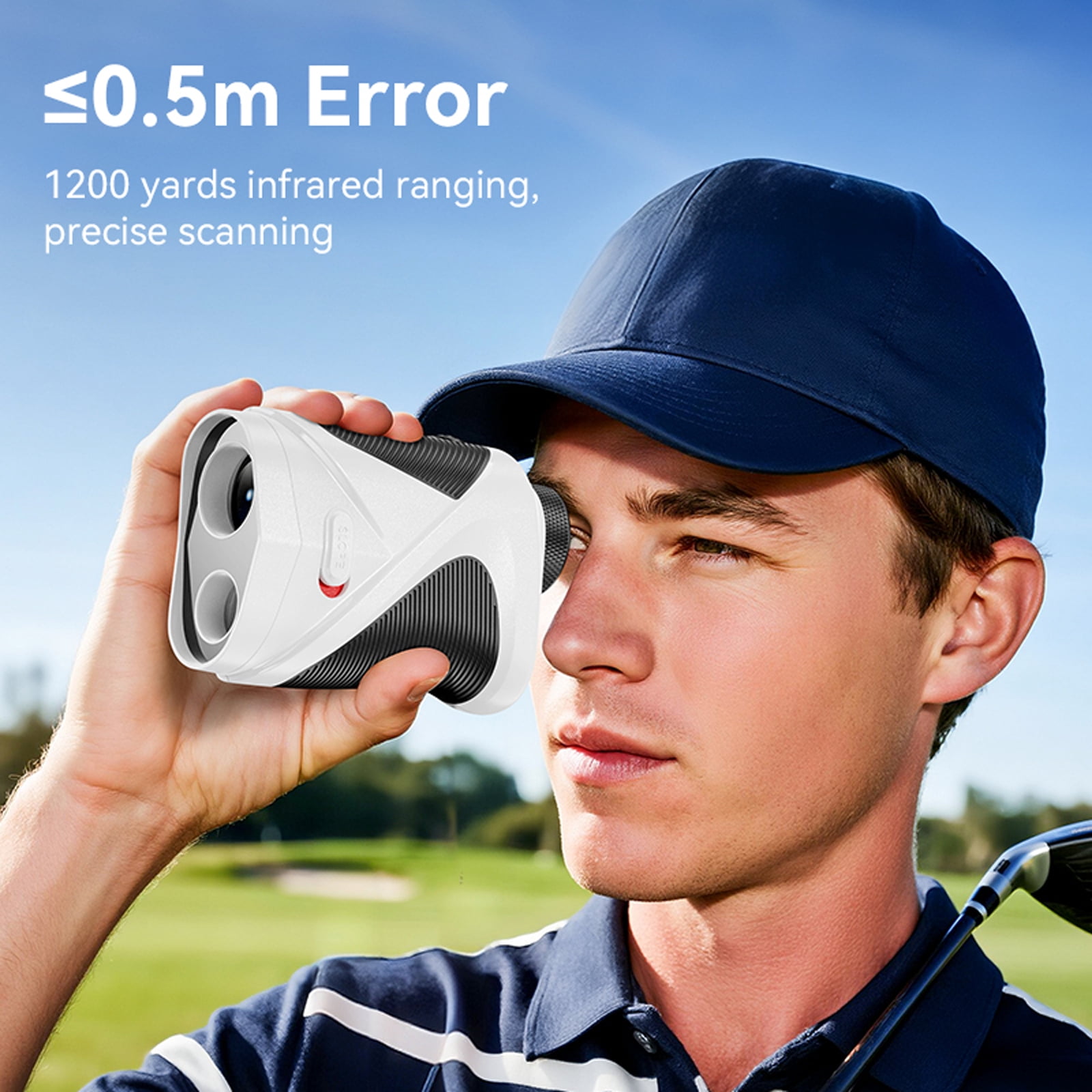 Golf Rangefinder 1200 Yards with Slope Switch, Laser Rangefinder with 7X Magnification, Flag Lock Vibration, USB-C Rechargeable, IP54 Waterproof for Golf and Hunting