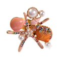 thumbnail image 2 of 4 anillos para servilletas de estrella de mar, perlas de diamantes de imitación, costa del océano, rosa, 2 of 5