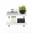 thumbnail image 3 of Furinno Tanna 22-Inch Wall Mounted Floating Display Shelves, White Texture, Set of 2, 3 of 6