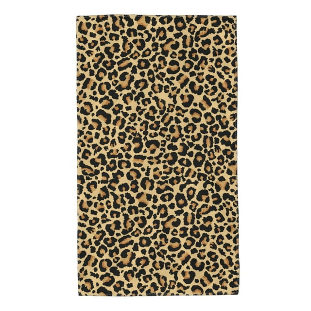 Balery Leopard Print Toalla de Microfibra Premium con Estampado – 27.5x16 pulgadas, Alta Absorción, Suave y Aterciopelada, Secado Rápido