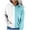 1Light Blue, variant on PuLe Hoodies Women's Long sleeves Color Block Hoodie Tops Cute Casual Drawstring Loose Lightweight Tunic Pullover